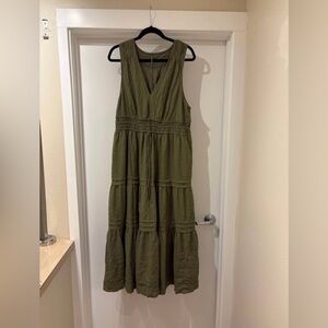 Anthropologie Sage Green Somerset Maxi Dress